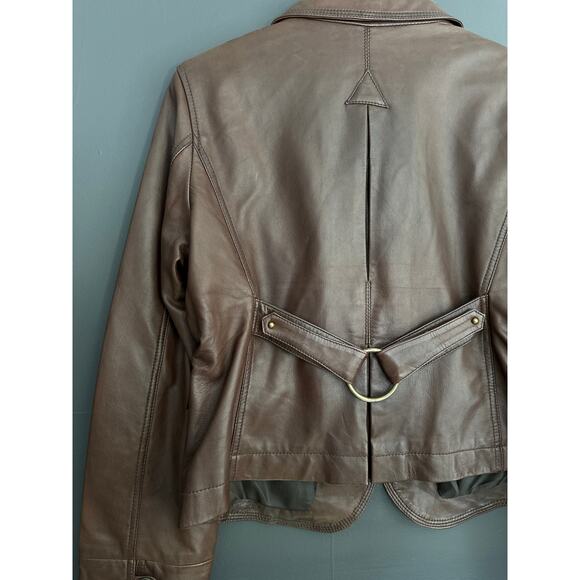 Vintage Wilsons Leather Brown Leather Jacket Academia Size Large - Picture 6 of 8